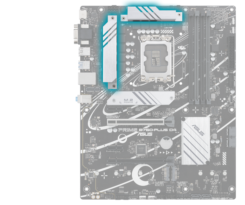 Prime motherboard with VRM heatsinks image